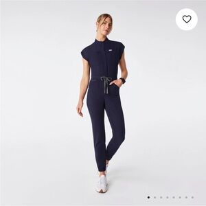 Women's Figs Navy Cargo ScrubJumpsuit